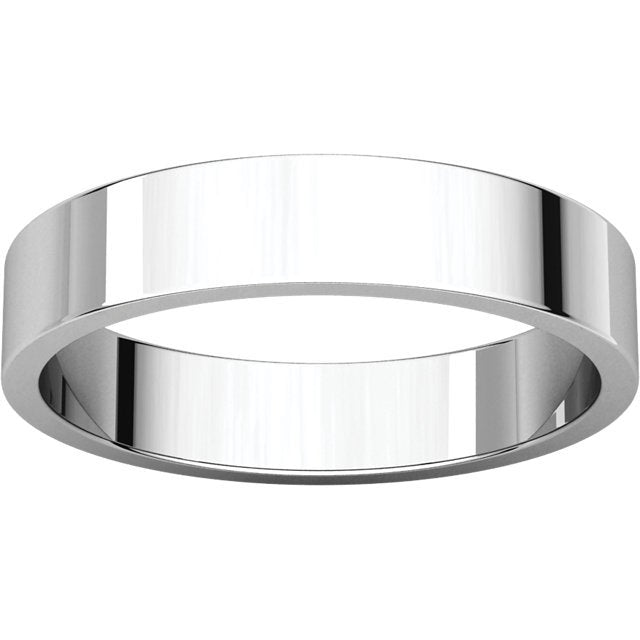 14K Gold 4mm Flat Wedding Band for Women - Elegant & Timeless Bridal Ring for Engagement, Anniversary, or Everyday Wear
