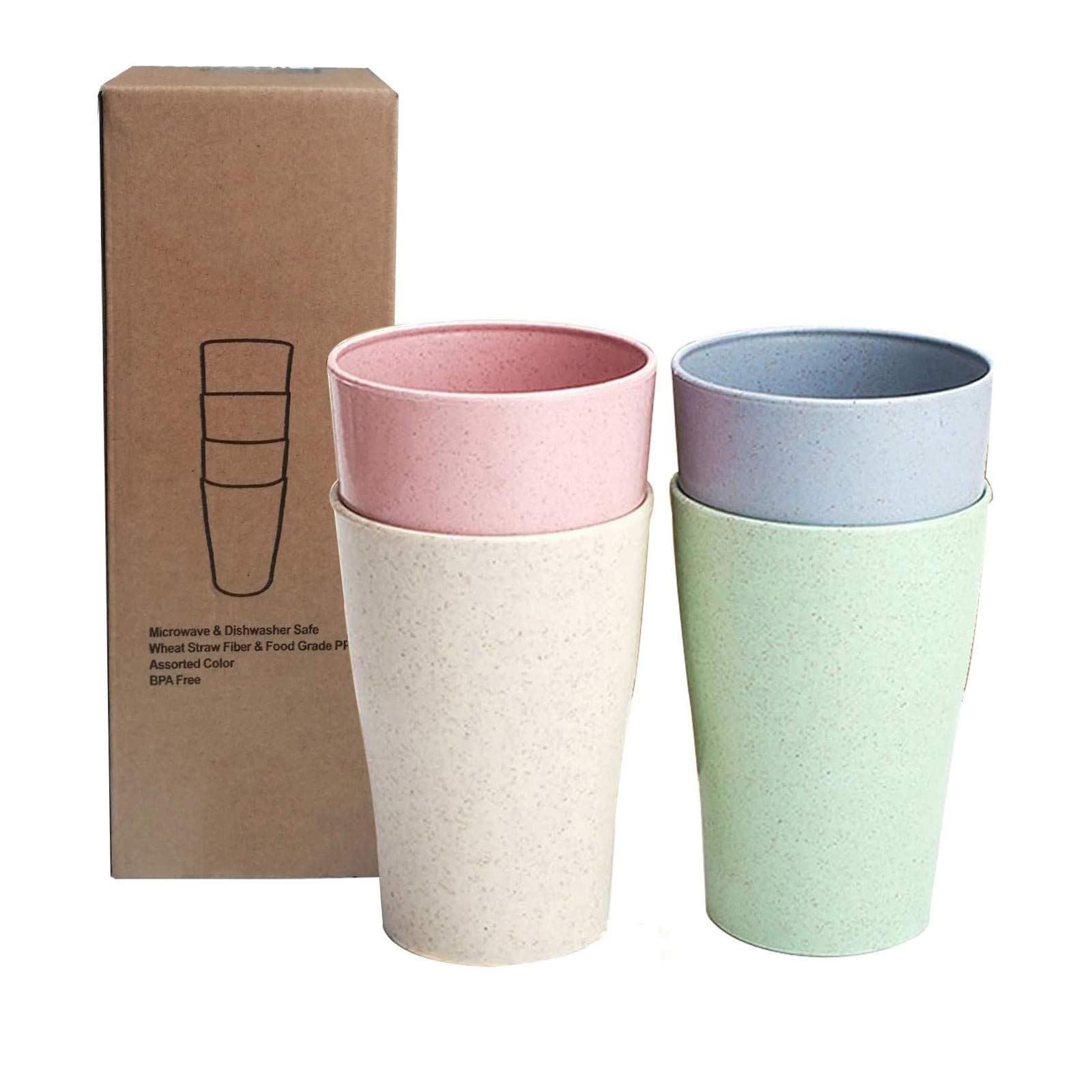 Durable 13.5oz Double Wall Insulated Coffee Mug - Reusable Glass Cup for Kids & Adults - Perfect for Hot/Cold Drinks at Home, Office or Travel