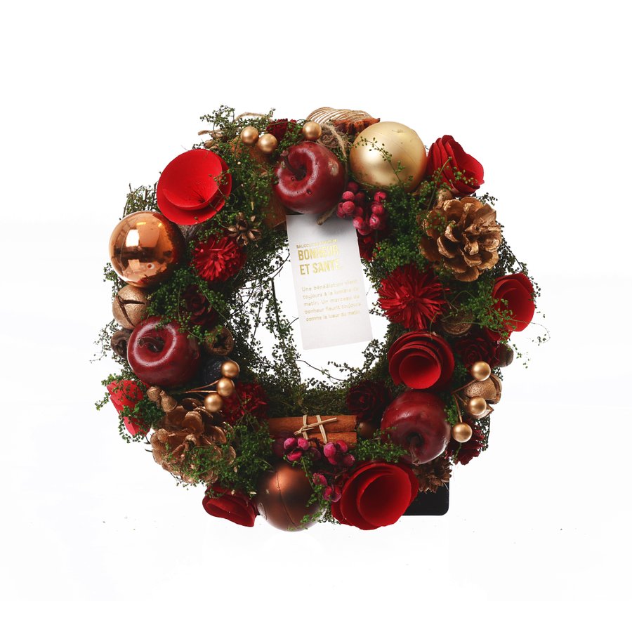 PASEO Classic Christmas Wreath (Medium, 16.5