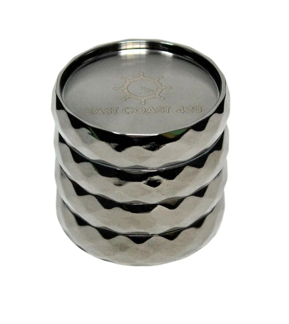 Premium EC420 Diamond Shape Grinder - 55mm 4-Piece Herb Grinder with Sharp Teeth - Perfect for Grinding Herbs, Spices & Tobacco - Ideal for Home Use, Travel & Outdoor Activities