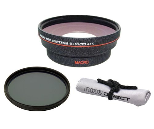 0.5X HD Wide Angle Lens with Macro & Polarizing Filter for Sony Cyber-Shot DSC-RX100 - Perfect for Travel Photography, Vlogging, and Close-up Shots