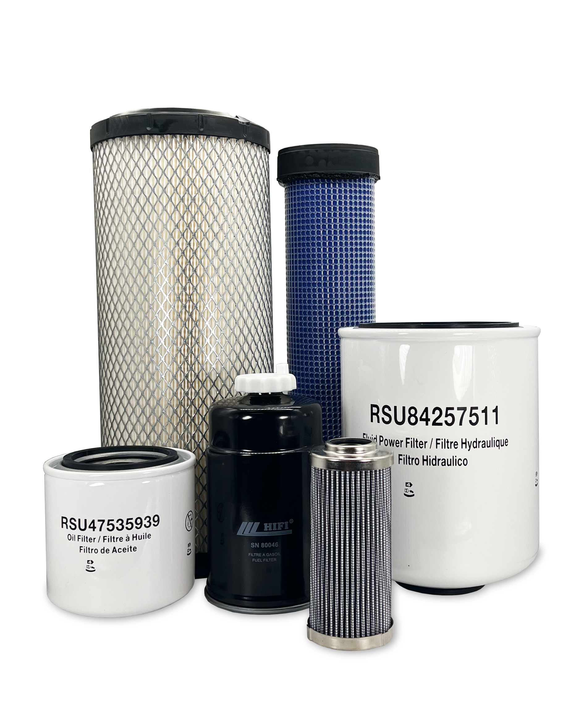 New Holland T4030 Tractor Maintenance Filter Kit by HERO® - Air, Oil & Fuel Filters Replacement Set for Farming & Agricultural Equipment