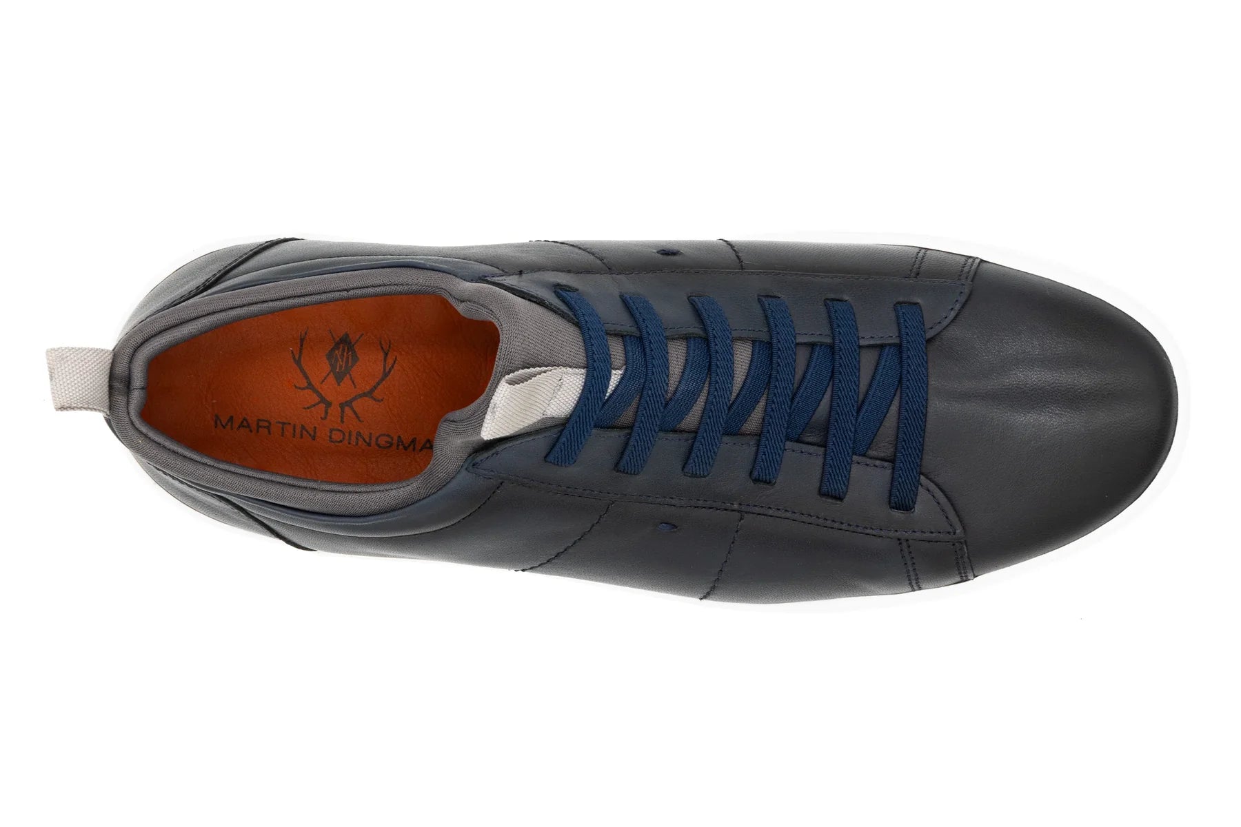 Martin Dingman Navy Cameron Sneakers - Premium Leather Casual Shoes for Men | Comfortable & Stylish for Everyday Wear, Office, and Travel