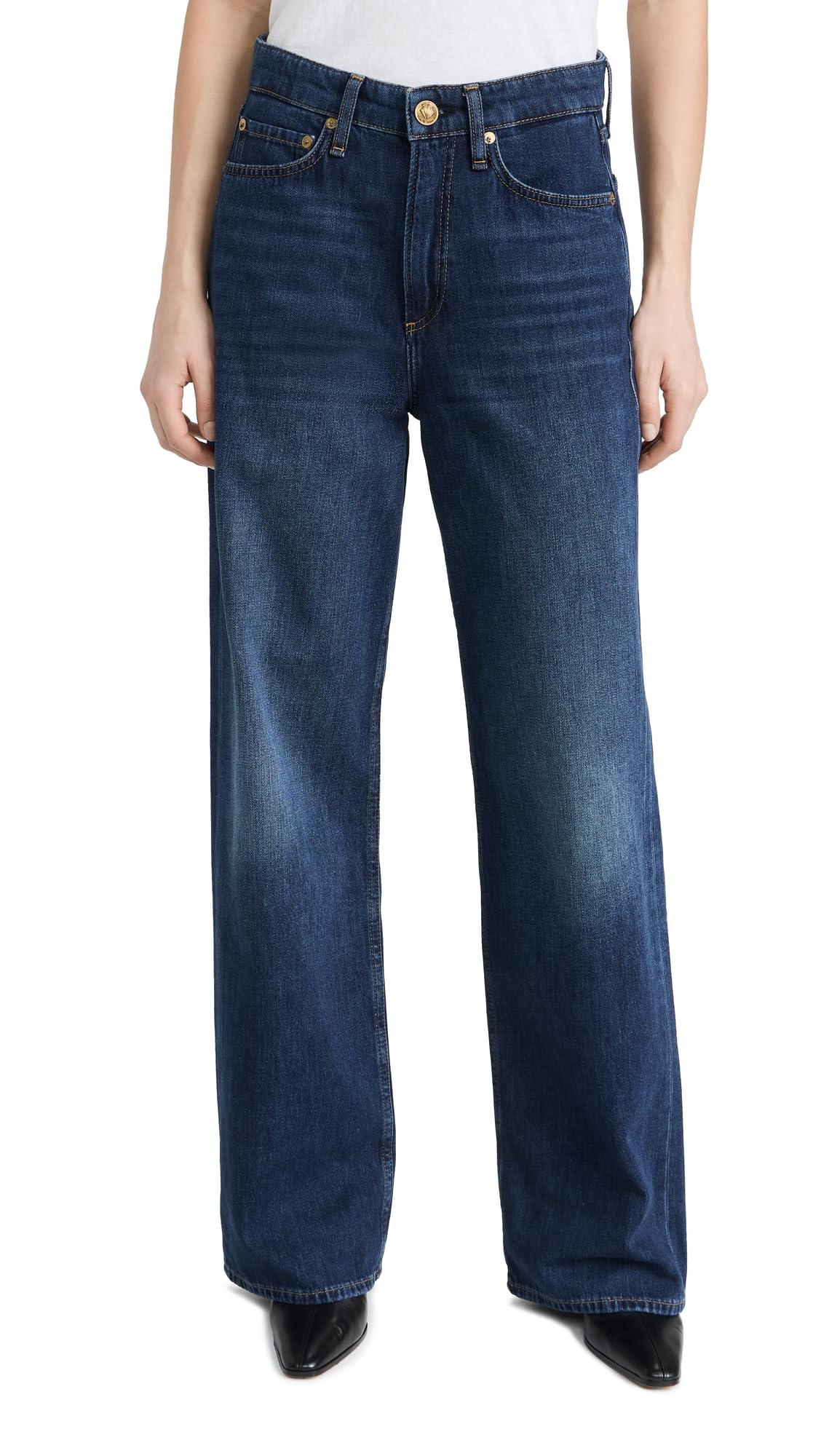 rag & bone Women's Logan Jeans - High Waist Slim Fit Stretch Denim Pants for Casual Wear & Night Out