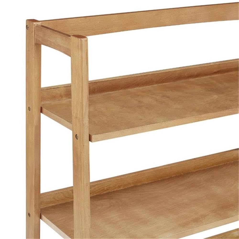 Allora 3-Tier Ladder Shelf Bookcase in Acorn Finish - Perfect for Living Room, Bedroom, or Office Storage & Display
