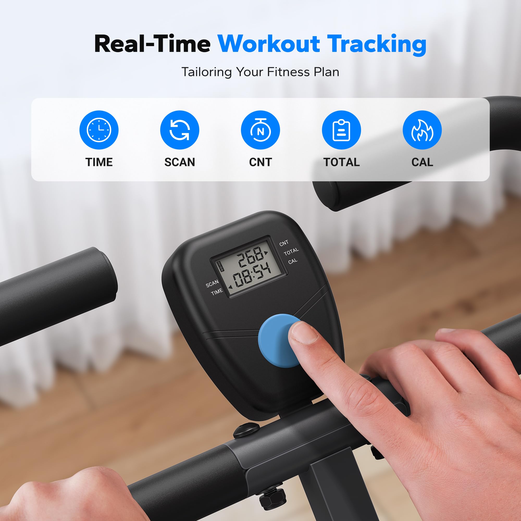 MERACH 2-in-1 Squat Rowing Machine - Foldable Home Gym Equipment for Glutes & Leg Workout | Easy Setup Fitness Machine for Full Body Exercise | Perfect for Small Spaces & Home Workouts
