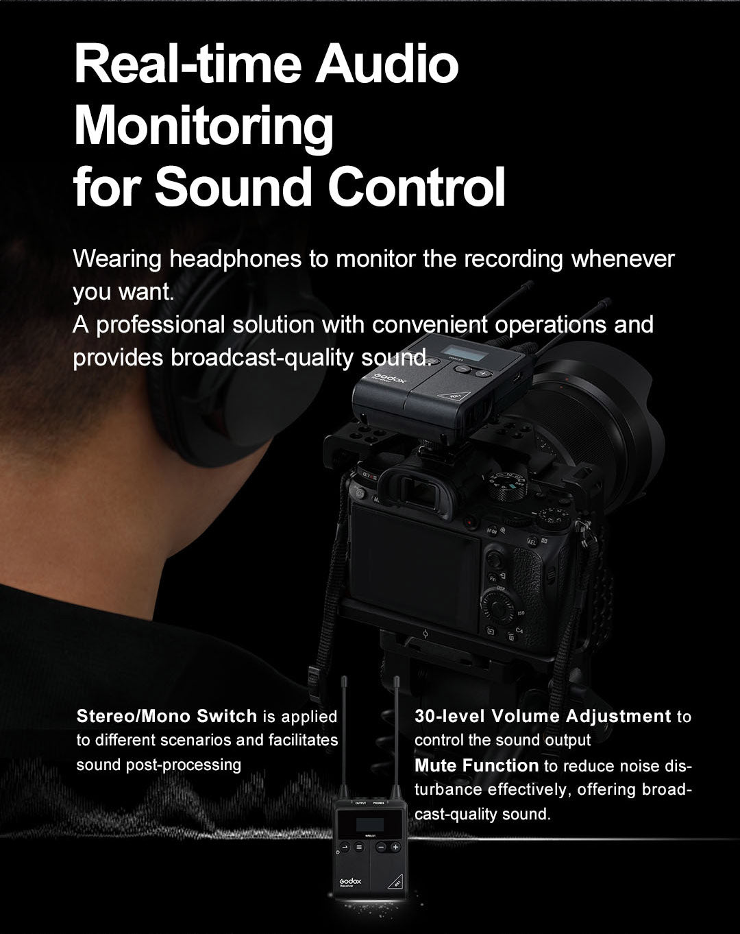 Godox WMicS1 Wireless Lavalier Microphone Kit - Compact Clip-on Mic with Noise Reduction for YouTube, Vlogging, Interviews & Live Streaming