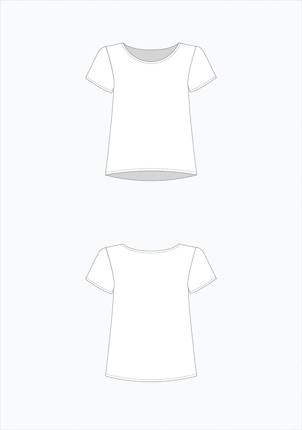 Grainline Studio Scout Tee - Women's Relaxed Fit T-Shirt (Sizes 0-18) | Perfect for Casual Wear, Layering & Everyday Comfort