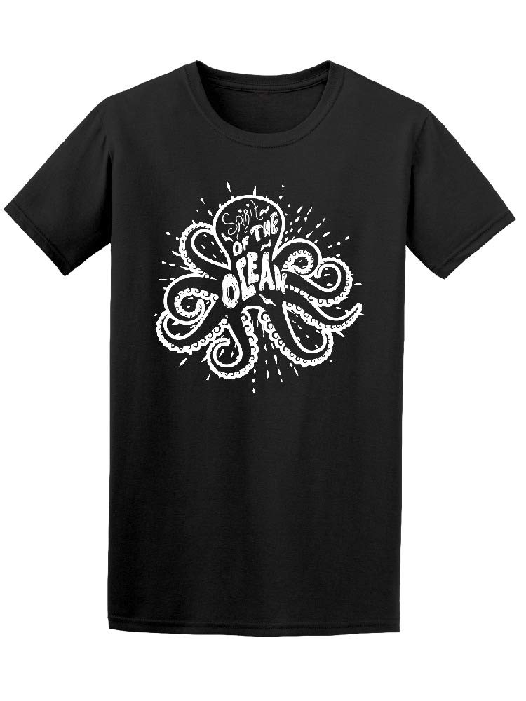 Spirit of The Ocean Octopus Graphic T-Shirt for Men - Casual Wear, Beach Outfits & Street Style