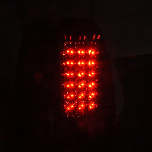 Spec-D Tuning LT-SIV99GLED-TM Smoked LED Tail Lights for Chevy Silverado & GMC Sierra Fleetside - Upgrade Your Truck's Style & Safety for Night Driving & Off-Road Adventures