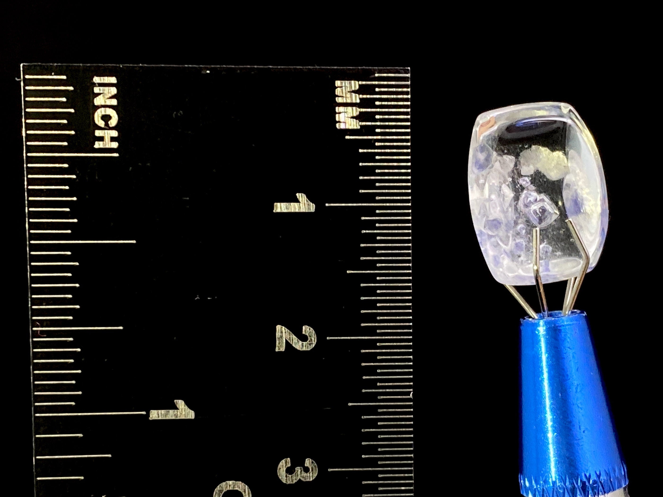Natural Fluorite in Clear Quartz Cabochon - Rare Gemstone for Jewelry Making, Healing Crystals & Collectors | Perfect for Pendants, Rings & Spiritual Healing