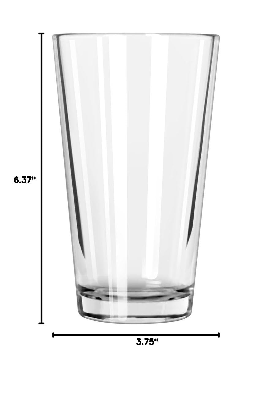 Libbey 1637HT Heat-Treated 20 oz Clear Mixing Glass for Cocktails & Drinks – Pack of 24 – Durable Barware for Restaurants, Bars & Home Bartending