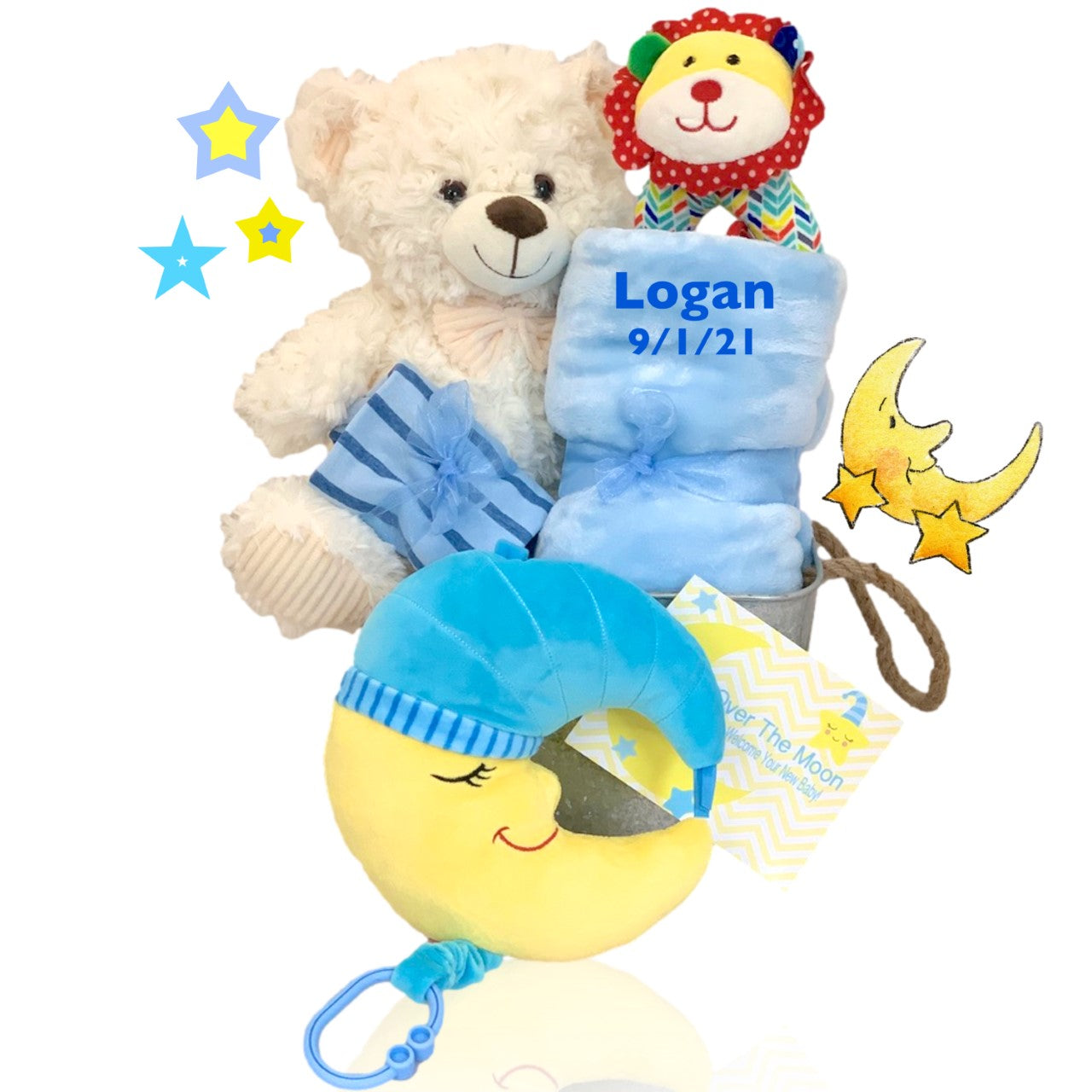 Little Dreamer Baby Crib Mobile - White & Gray Nursery Decor for Newborns | SKU: BBC515B | Perfect for Bedtime Soothing and Nursery Room Decor