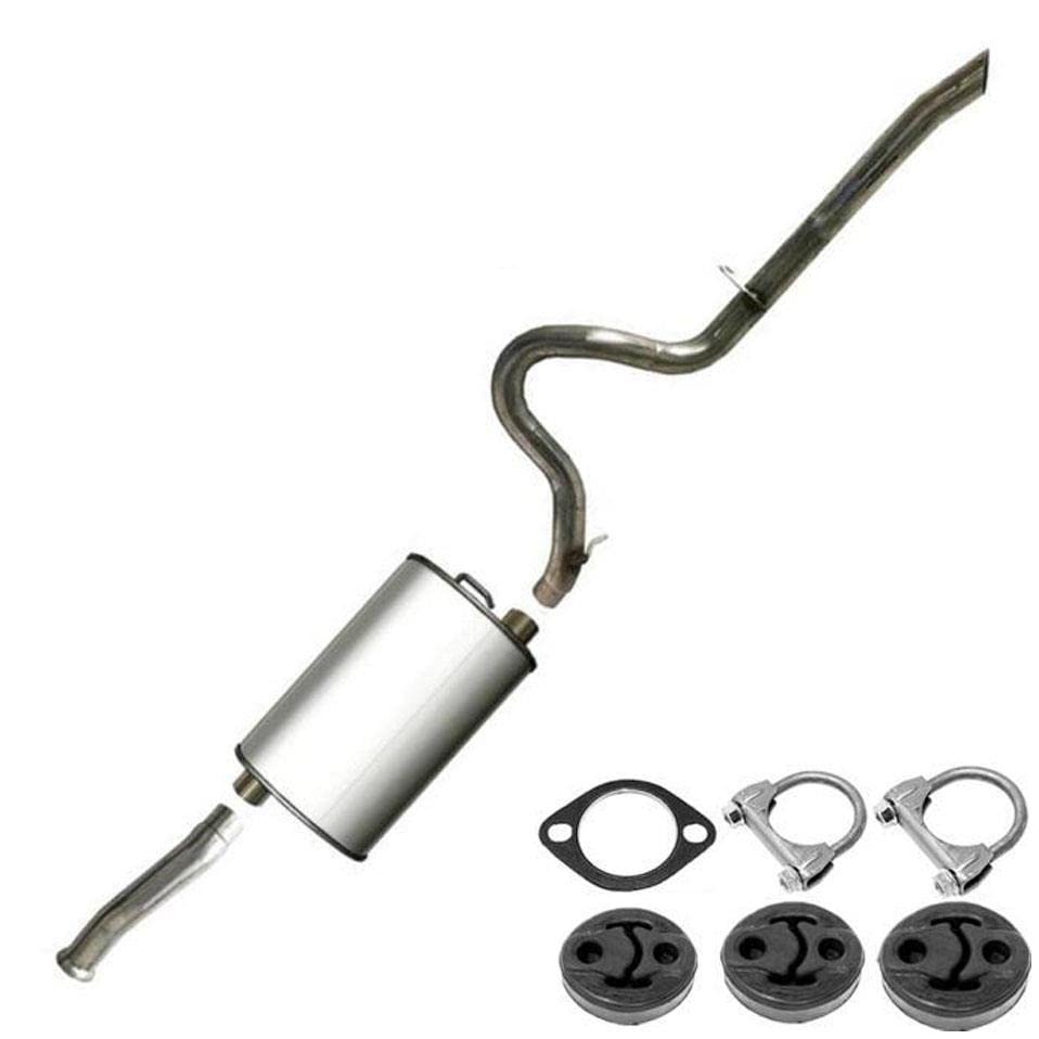 Stainless Steel Exhaust System Kit for 1999-2004 Ford Mustang 3.8L V6 - Intermediate Pipe, Muffler & Tail Pipe with Free Gasket, Clamps & Hangers | Performance Upgrade for Better Sound & Acceleration