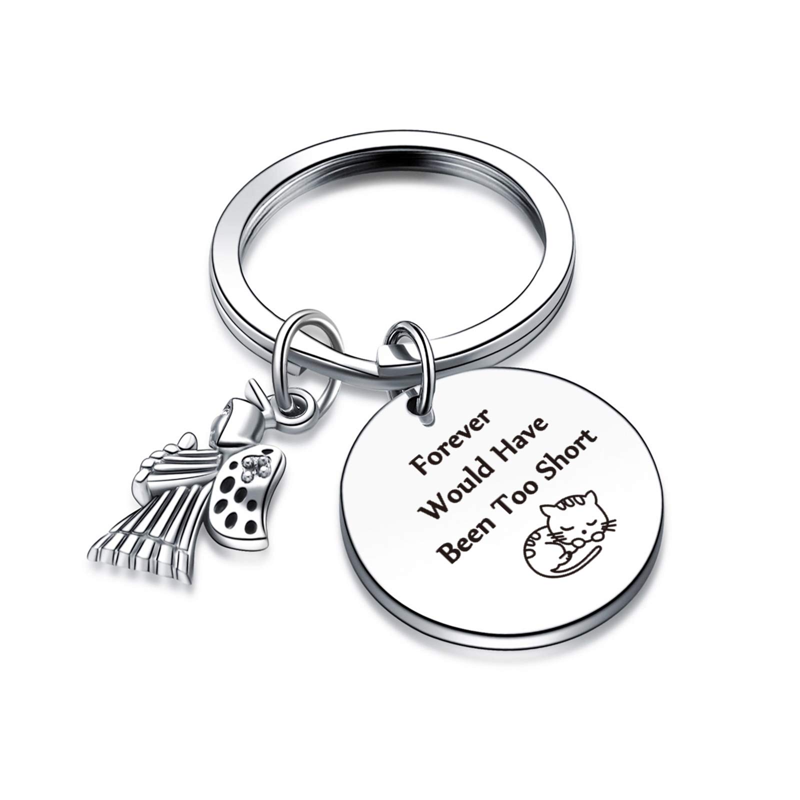 Memorial Cat Keychain - Sympathy Gift for Loss of Pet Cat, Personalized Keepsake for Cat Lovers | Comforting Gift for Grieving Cat Owners, Pet Loss Remembrance