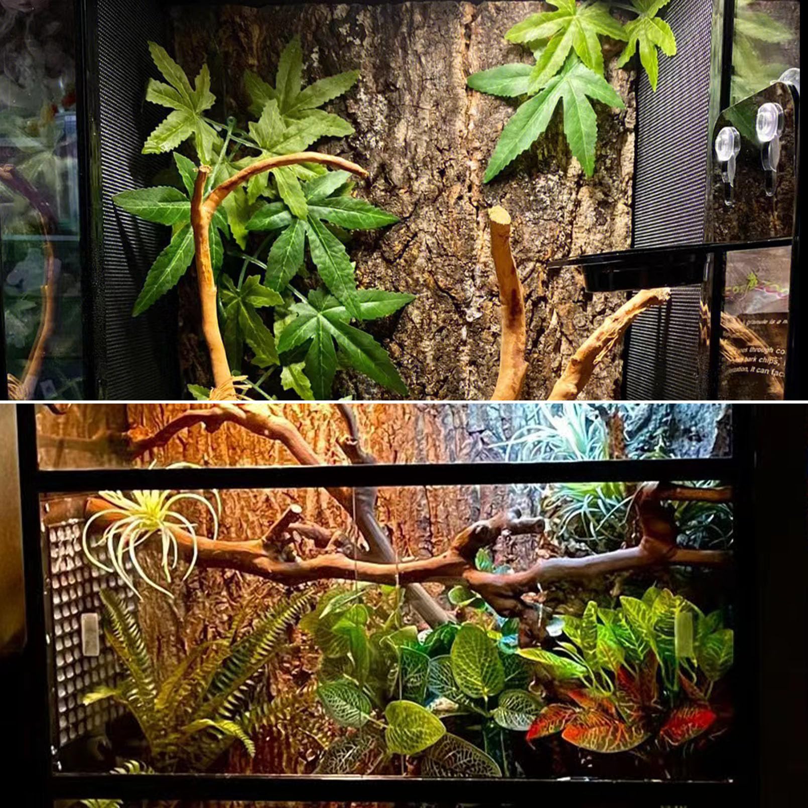 2Pcs Cork Bark Terrarium Background - 11.8