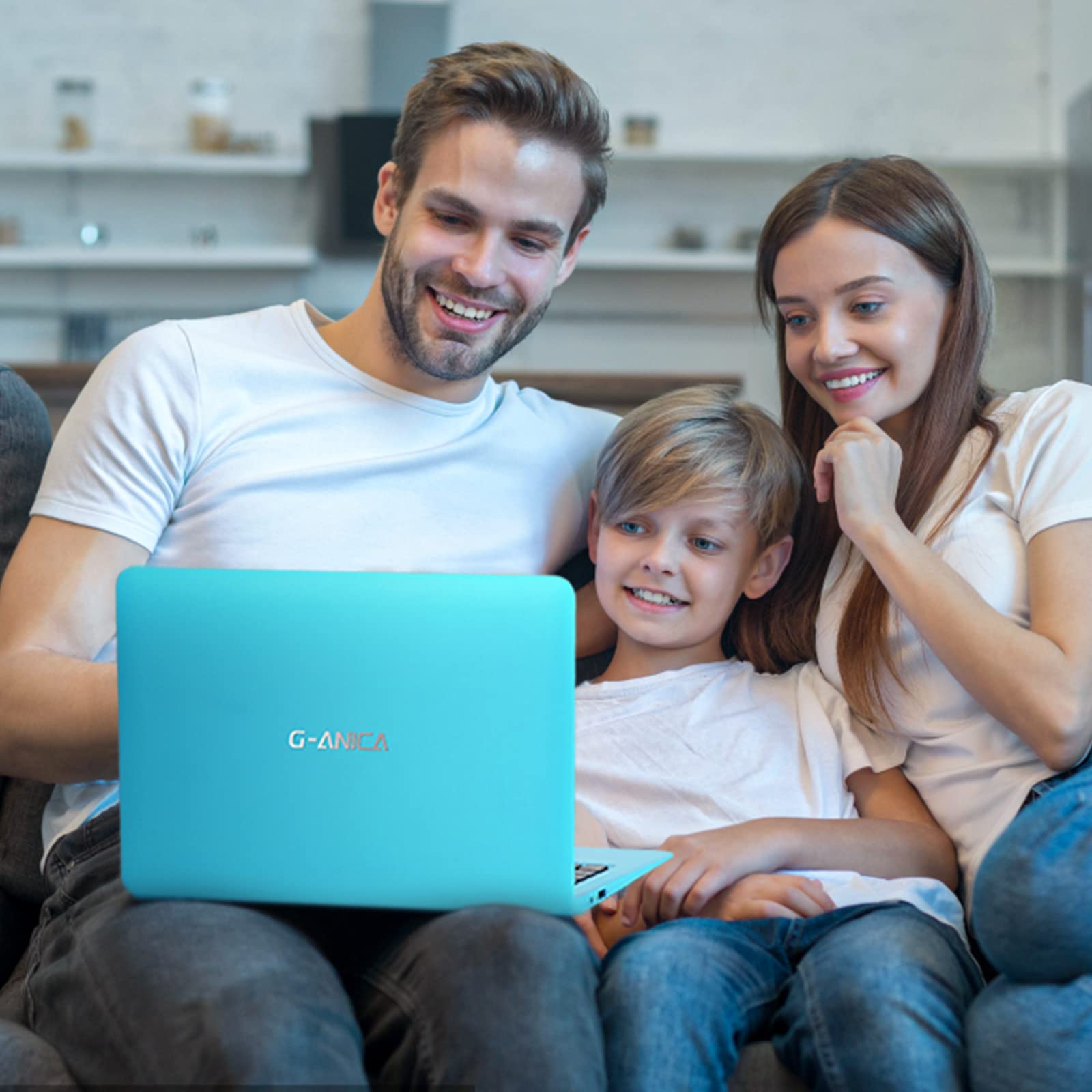 G-Anica 10.1 Inch Quad Core Laptop - Android 12.0 Mini Notebook with WiFi, Webcam & Bluetooth - Includes Carrying Bag, Mouse & Mouse Pad - Portable Computer for Students, Kids & Adults (Blue) - Perfect for Online Learning, Remote Work & Travel
