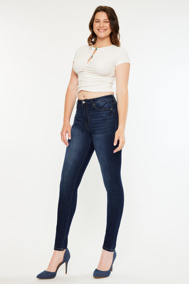 Effie Essentials High Rise Skinny Jeans for Women - Curvy Fit Stretch Denim Pants - Perfect for Casual Wear, Office & Night Out