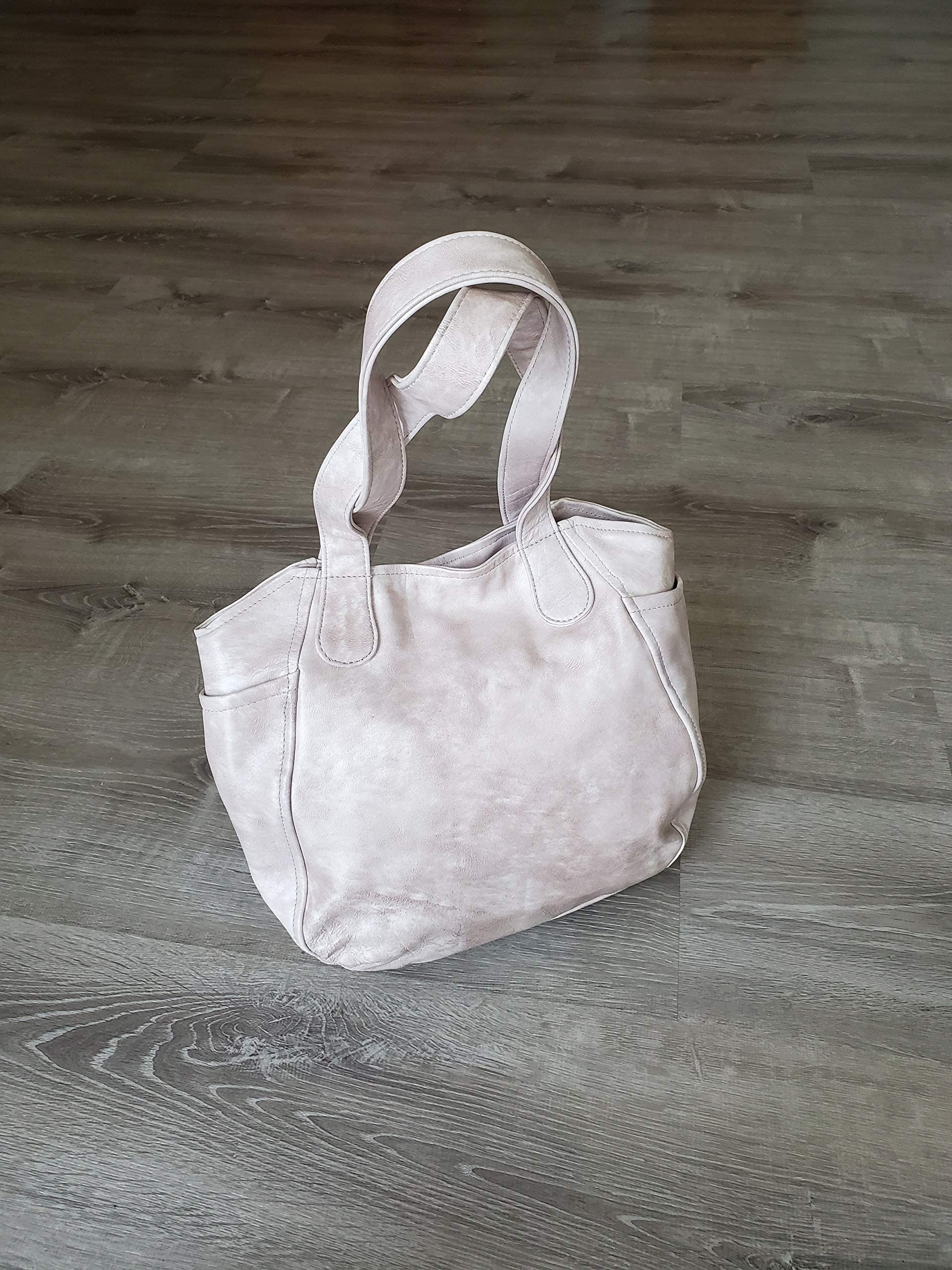 Fgalaze Pink Wash Leather Hobo Bag - Stylish Everyday Shoulder Tote Handbag for Women | Perfect for Work, Shopping & Casual Outings
