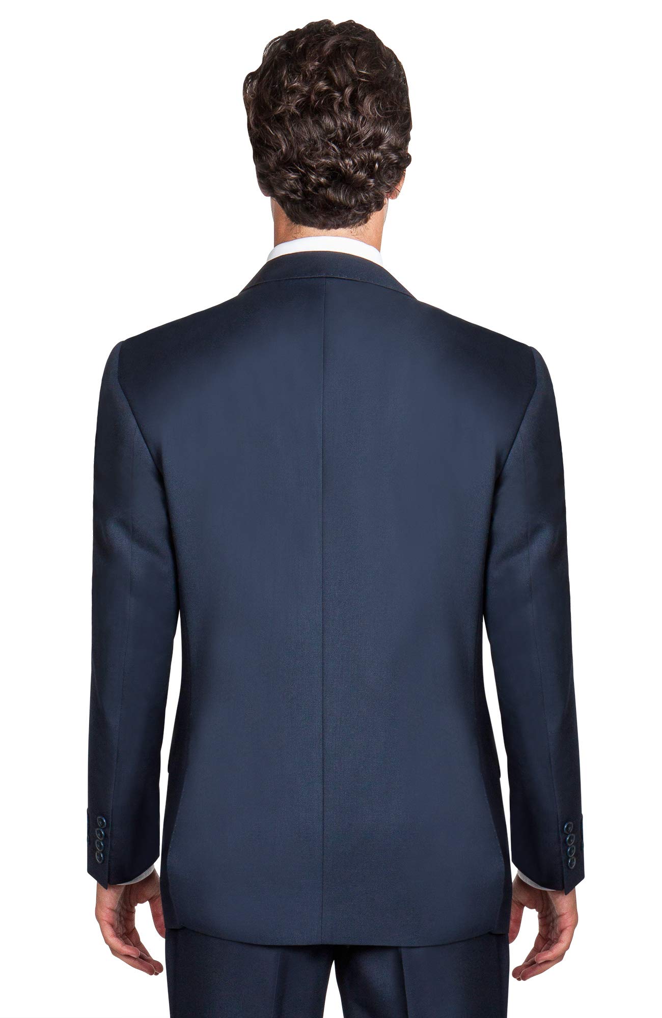 Men's Modern Fit 2-Piece Italian Wool Suit with 2-Button Blazer & Trousers - Premium Business Formal Attire for Weddings, Office Meetings & Special Events