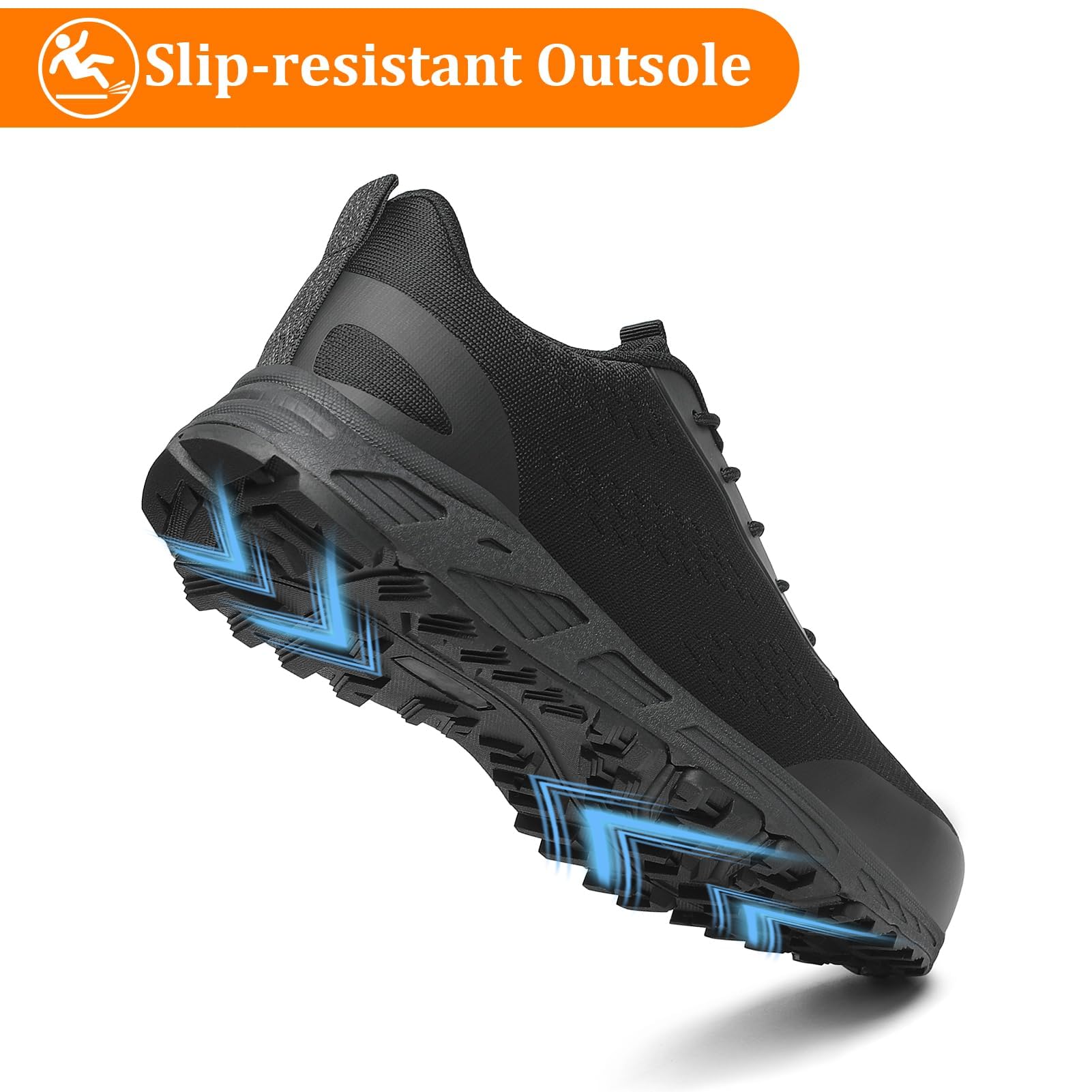 VikoViren Steel Toe Work Shoes for Men & Women - Lightweight Safety Sneakers with Non-Slip Sole for Construction, Warehouse & Industrial Use - Durable Comfort All Day