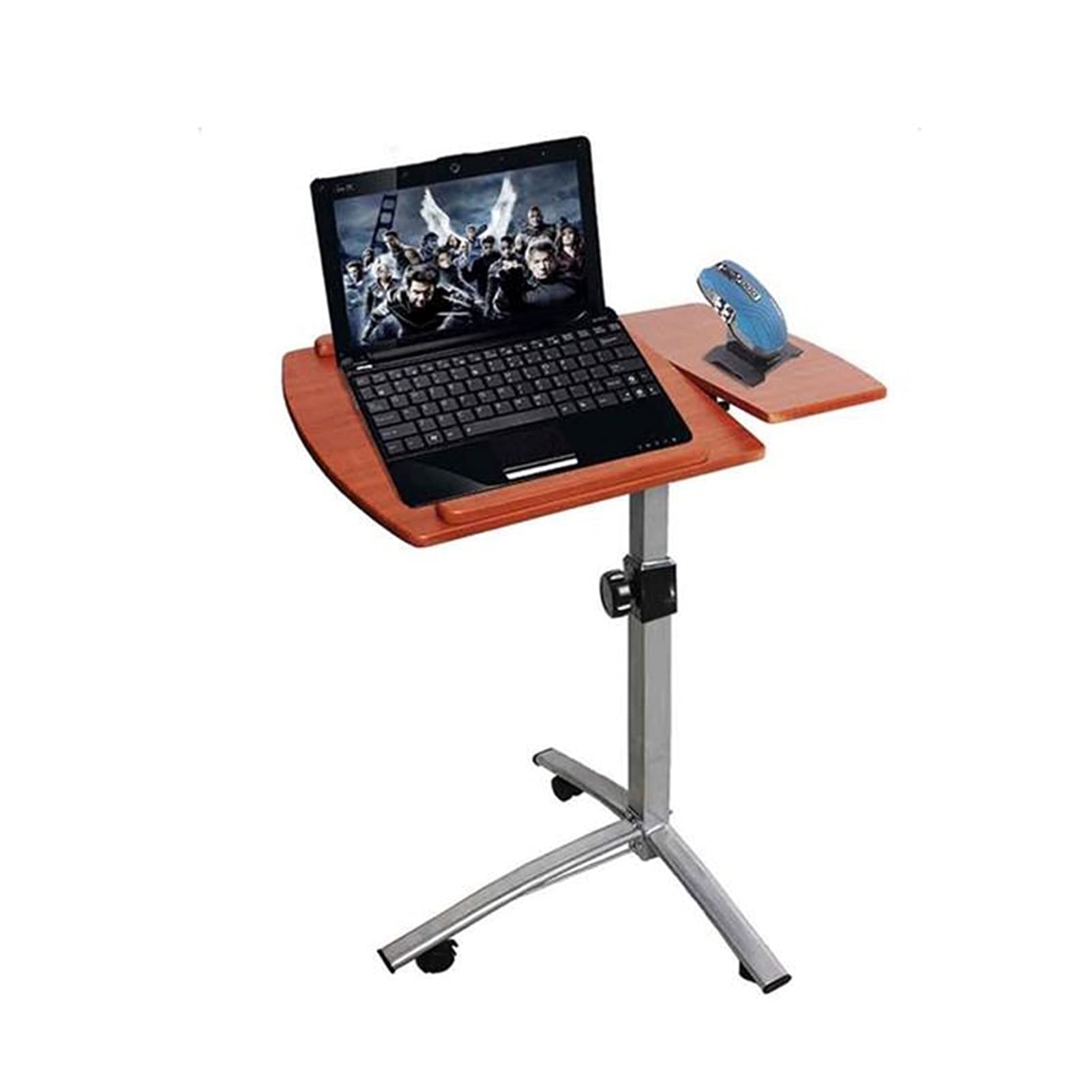 LINCHUN Adjustable Height Computer Desk - Home Office Standing Desk with Lift Mechanism, Ergonomic Study Desk, Durable Brown Workstation for Small Spaces | Perfect for Remote Work, Gaming & Study