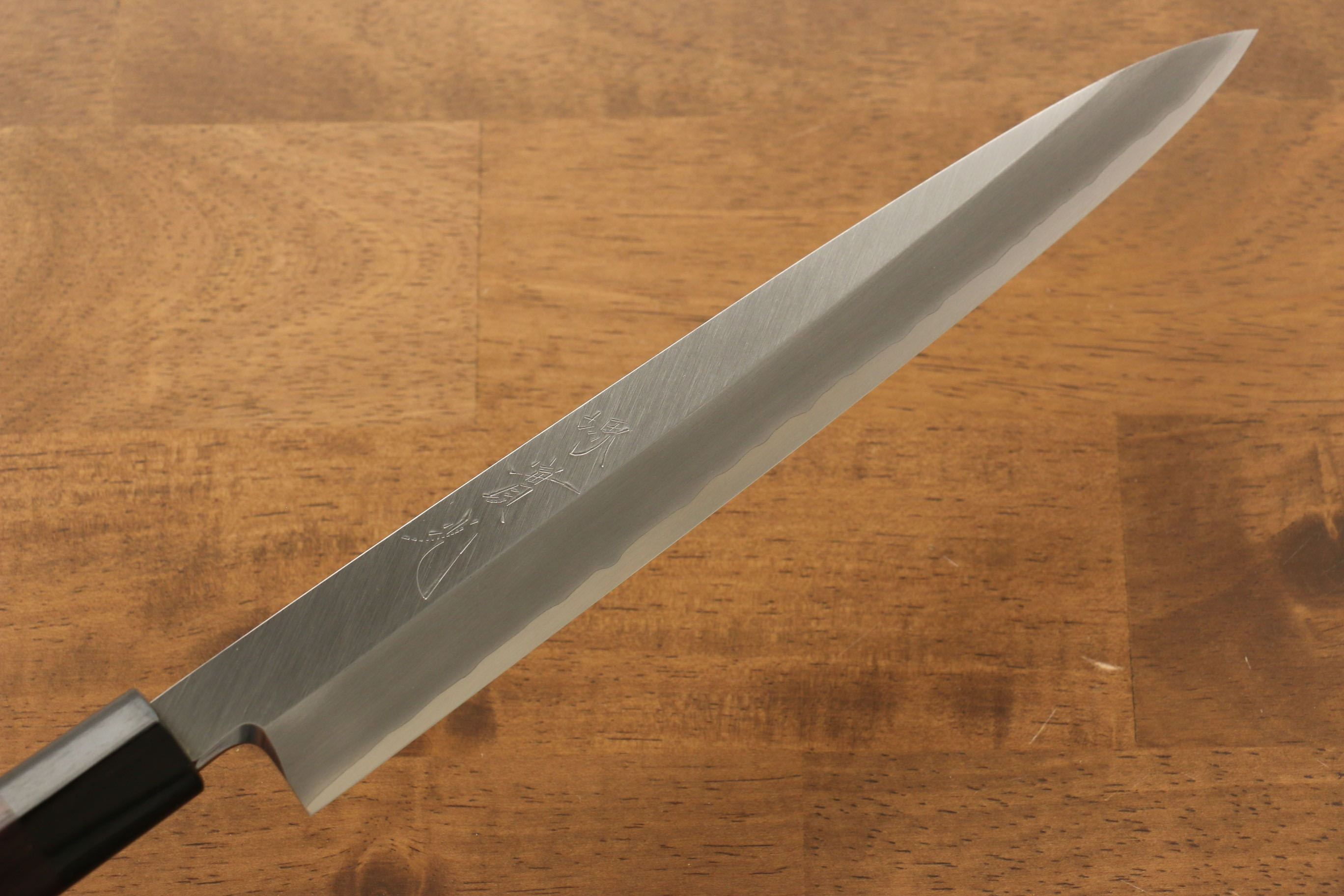 Premium Jikko Silver Steel No.3 Yanagiba Sushi Knife 240mm with Exquisite Shitan Handle - Perfect for Sushi Chefs & Japanese Cuisine Preparation