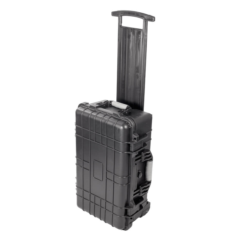 Waterproof Hard Rolling Case 515x290x200mm with Pull Handle & Foam Interior - Perfect for Travel, Storage & Equipment Protection