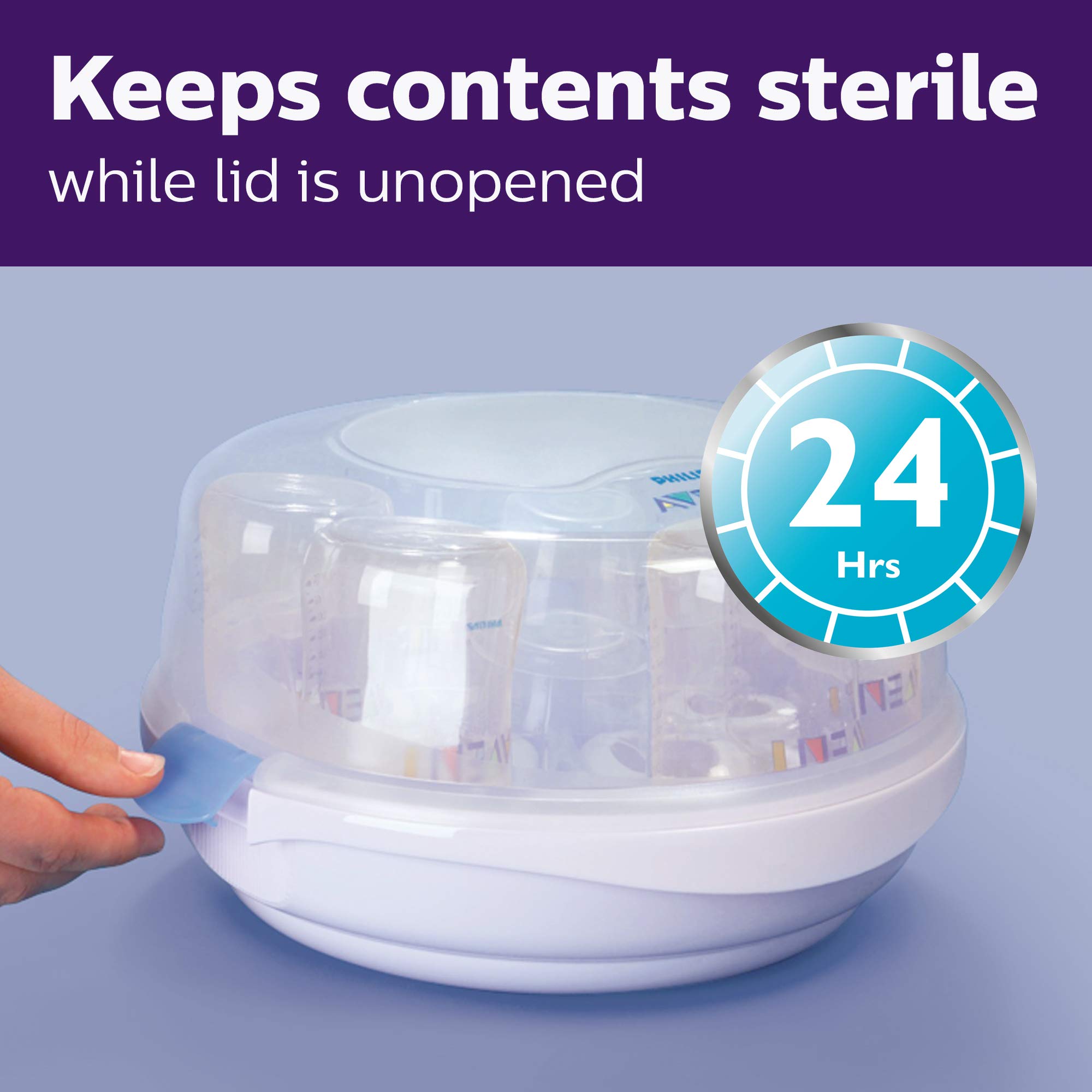 Philips Avent Fast Baby Bottle Warmer & Microwave Steam Sterilizer - Quick Heating & Sterilizing for Infant Feeding - Perfect for Home, Travel & Daycare Use