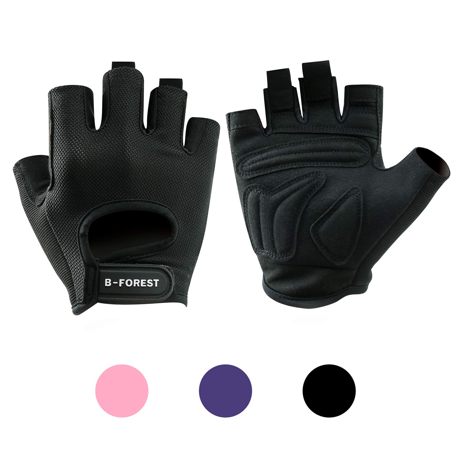 B-Forest Workout Gloves for Men & Women - Fingerless Gym Gloves for Weight Lifting, Training & Fitness - Perfect for CrossFit, Powerlifting & Gym Workouts