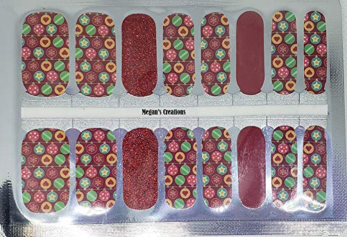Festive Christmas Nail Polish Strips - Holiday Nail Art Decals & Ornament Designs for DIY Manicures | Perfect for Christmas Parties, Gifts & Winter Nail Decorations