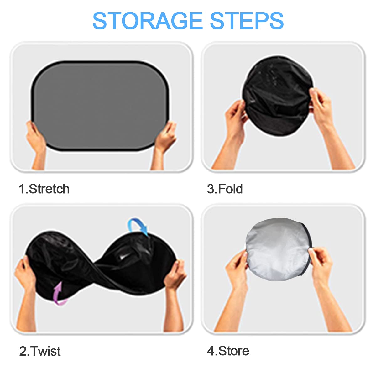 2 Pack Car Window Sunshades for Baby & Kids - UV Protection, Glare & Heat Blocking - Side Window Shades (21