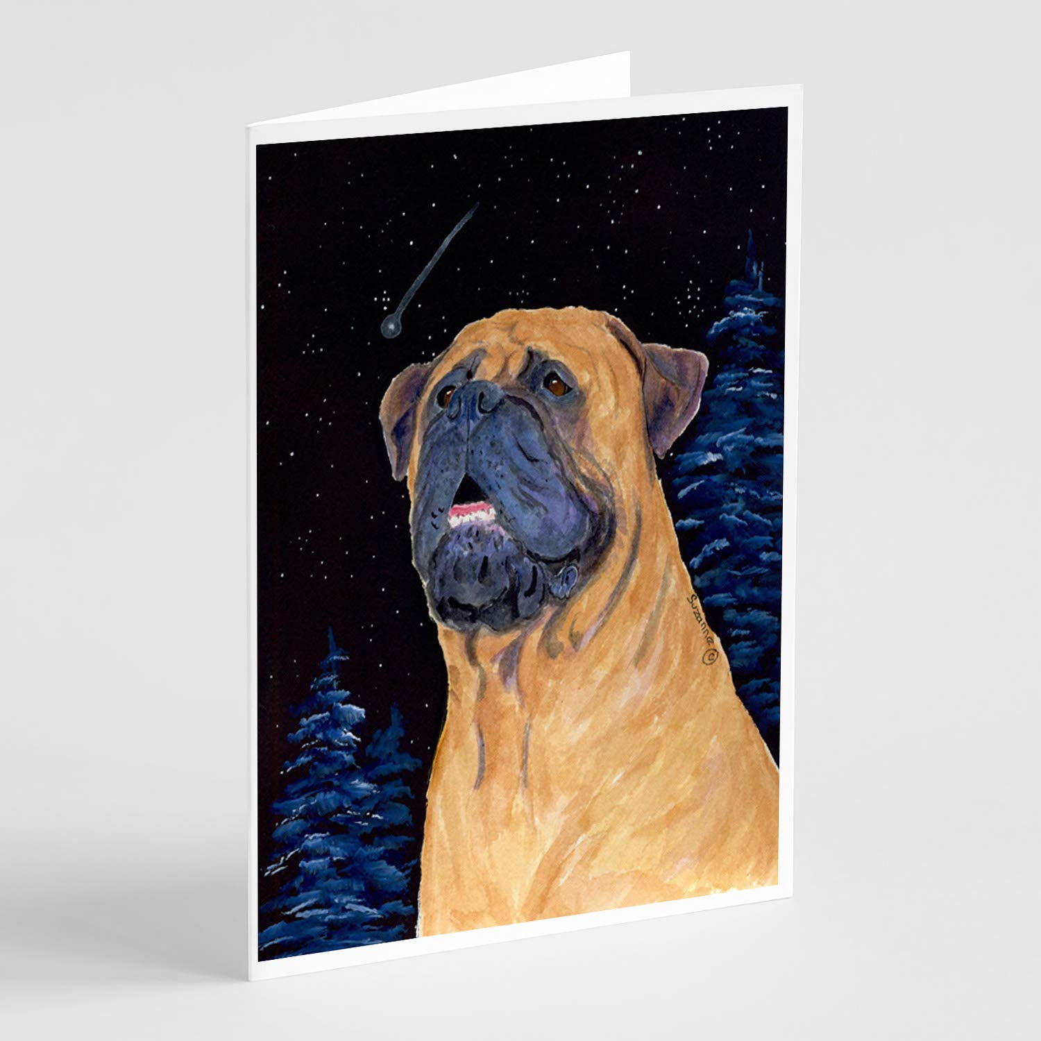 Bullmastiff Greeting Cards - Pack of 8 Blank A7 Note Cards (5x7 inches) with Envelopes | Whimsical Dog Lover Stationery for Birthdays, Thank You Notes & Special Occasions