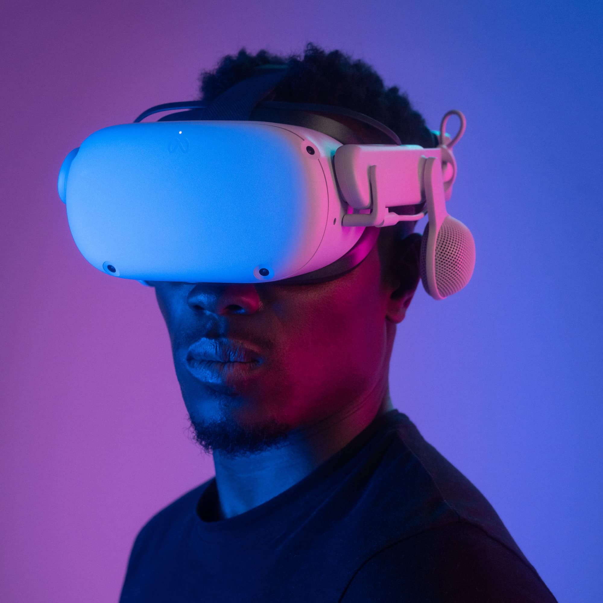 Logitech Chorus VR Over-Ear Headphones for Meta Quest 2 - Lightweight Immersive Audio for VR Gaming & Fitness, Flip-to-Mute Mic, USB-C Passthrough - White | Perfect for Beat Saber, Supernatural & Immersive VR Experiences