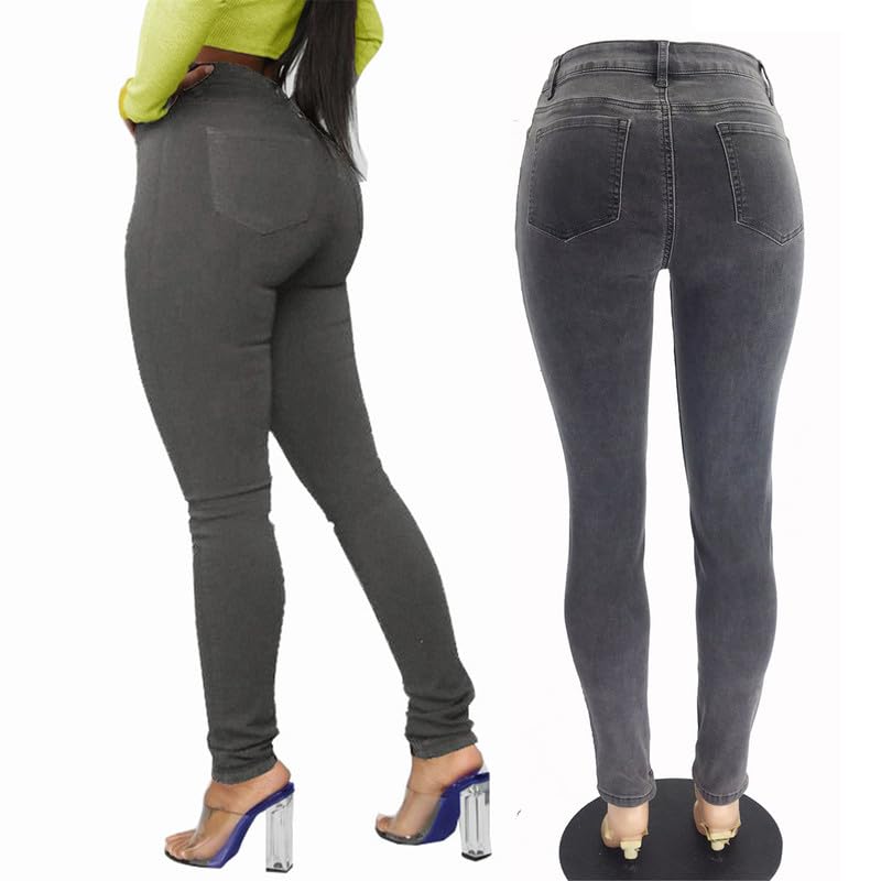 Women's High Waist Skinny Jeans - Stretch Denim for Curvy Fit | Casual & Work Wear