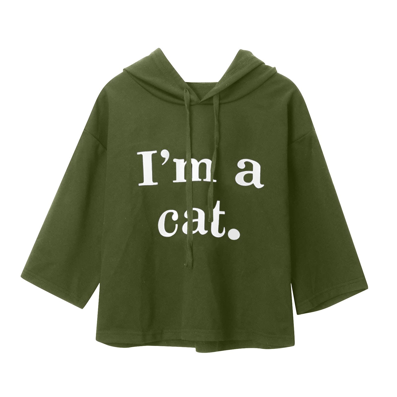 Women's Cat Print Hooded Sweatshirt - Summer Casual Crop Top with Ear Design | Perfect for Streetwear, Loungewear & Outdoor Activities