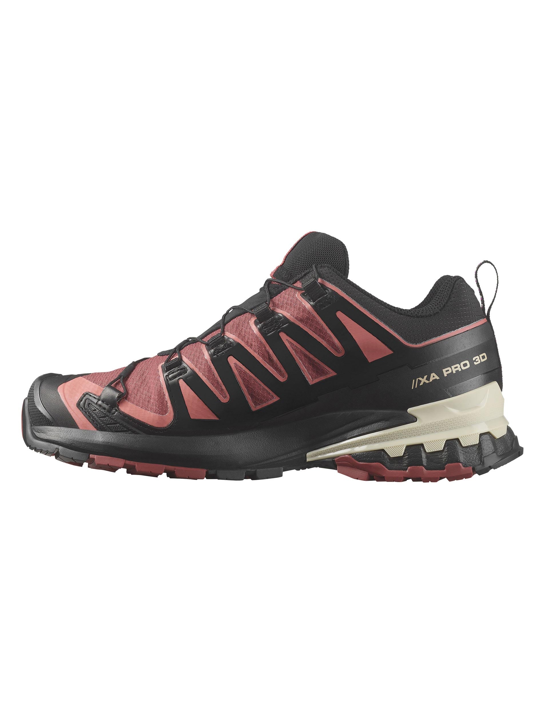 Salomon XA Pro 3D V9 Gore-Tex Trail Running Shoes - Cow Hide/Black/Faded Rose - Waterproof Hiking & Outdoor Adventure Footwear for Men & Women