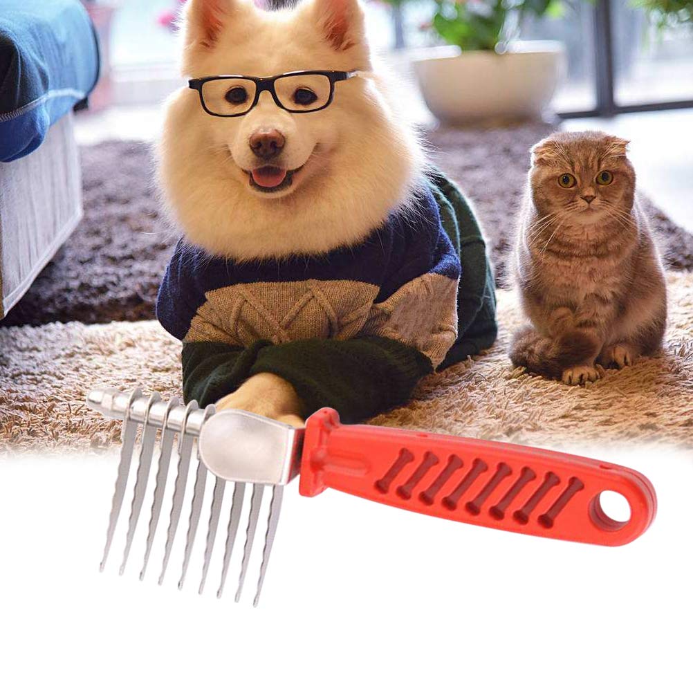 Premium Dog Deshedding Tool - Gentle Knotting Comb for Effective Hair Removal - Perfect for Grooming, Shedding Control & Pet Hair Management at Home