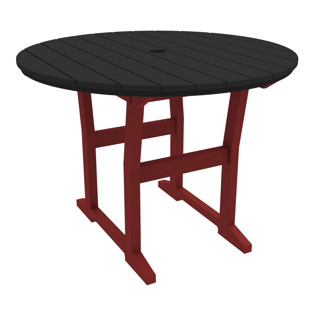 Coastline Cafe Round Dining Table - 36 Inch Modern Kitchen Table for Small Spaces, Breakfast Nook & Apartment - Perfect for Coffee Shops, Restaurants & Home Decor