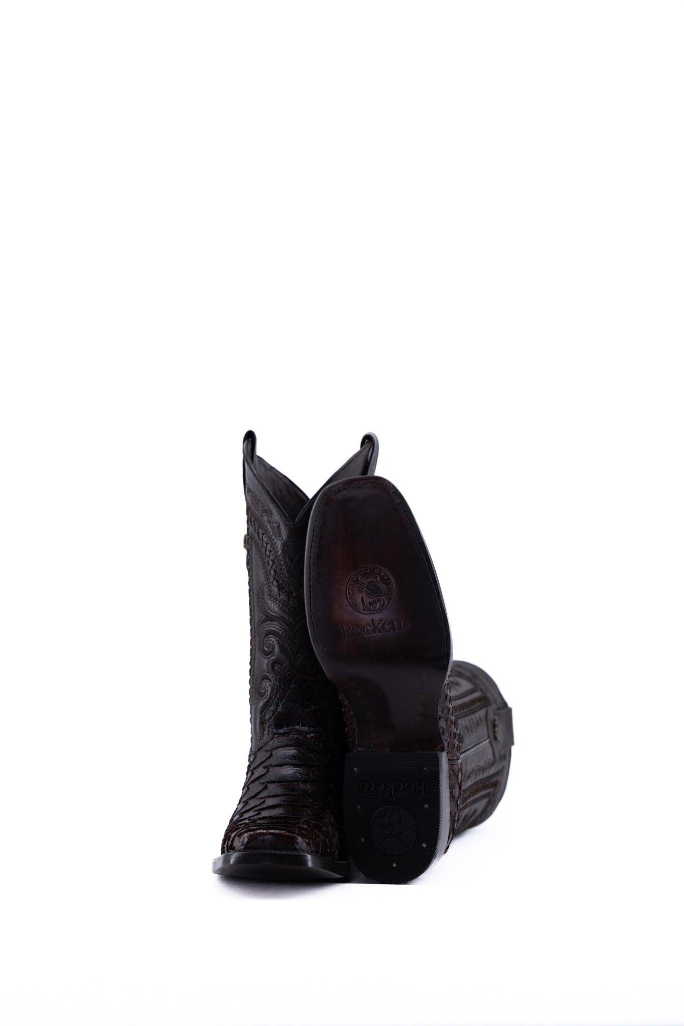 Python Rodeo Toe Cowboy Boots for Men - Western Style Cowboy Boots with Pointed Toe - Perfect for Rodeo, Country Music Festivals & Western Fashion