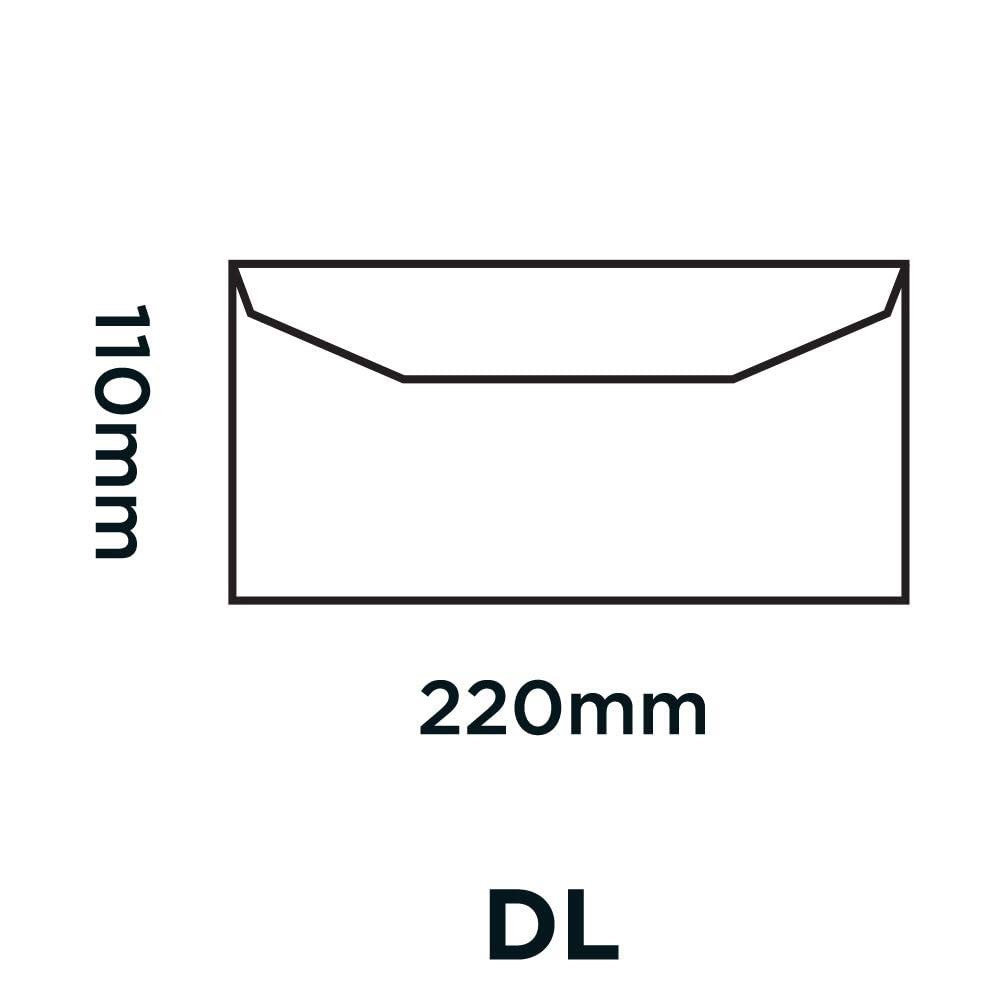 Purely Everyday DL 110 x 220 mm 80 gsm Gummed Mailer Envelopes (2701) White - Pack of 1000 | Self-Sealing Business Envelopes for Mailing, Invoices, Letters & Documents | Office & Home Use