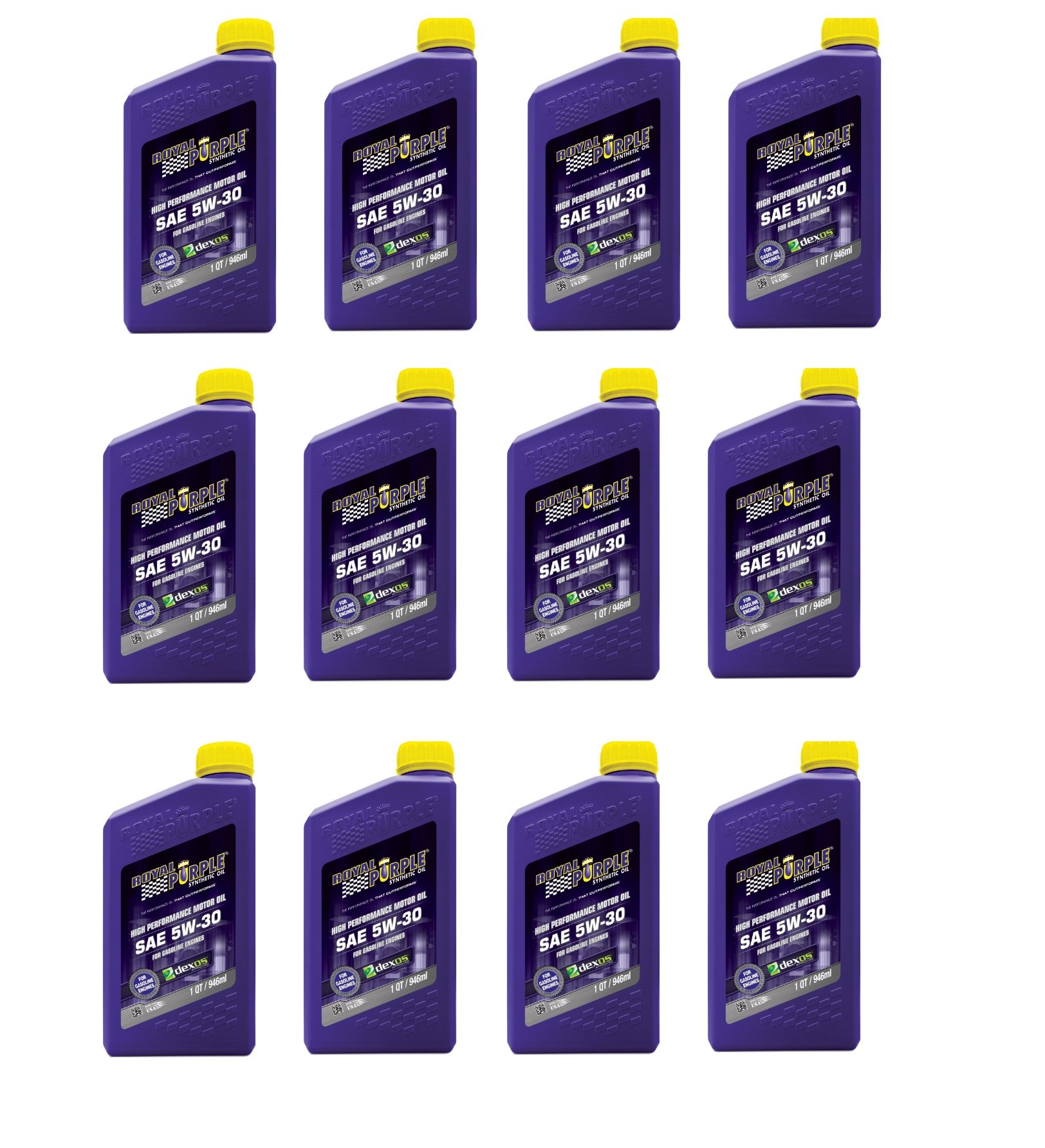Premium 5W30 Synthetic Motor Oil - 12 Quart Case (01530-C) for Cars, Trucks & SUVs - High Performance Engine Protection for All Seasons