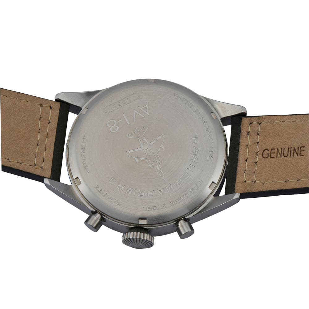 AVI-8 Hawker Harrier Gray Leather Strap Men's Watch AV-4031-03 - Pilot & Military Style Timepiece for Aviation Enthusiasts & Collectors