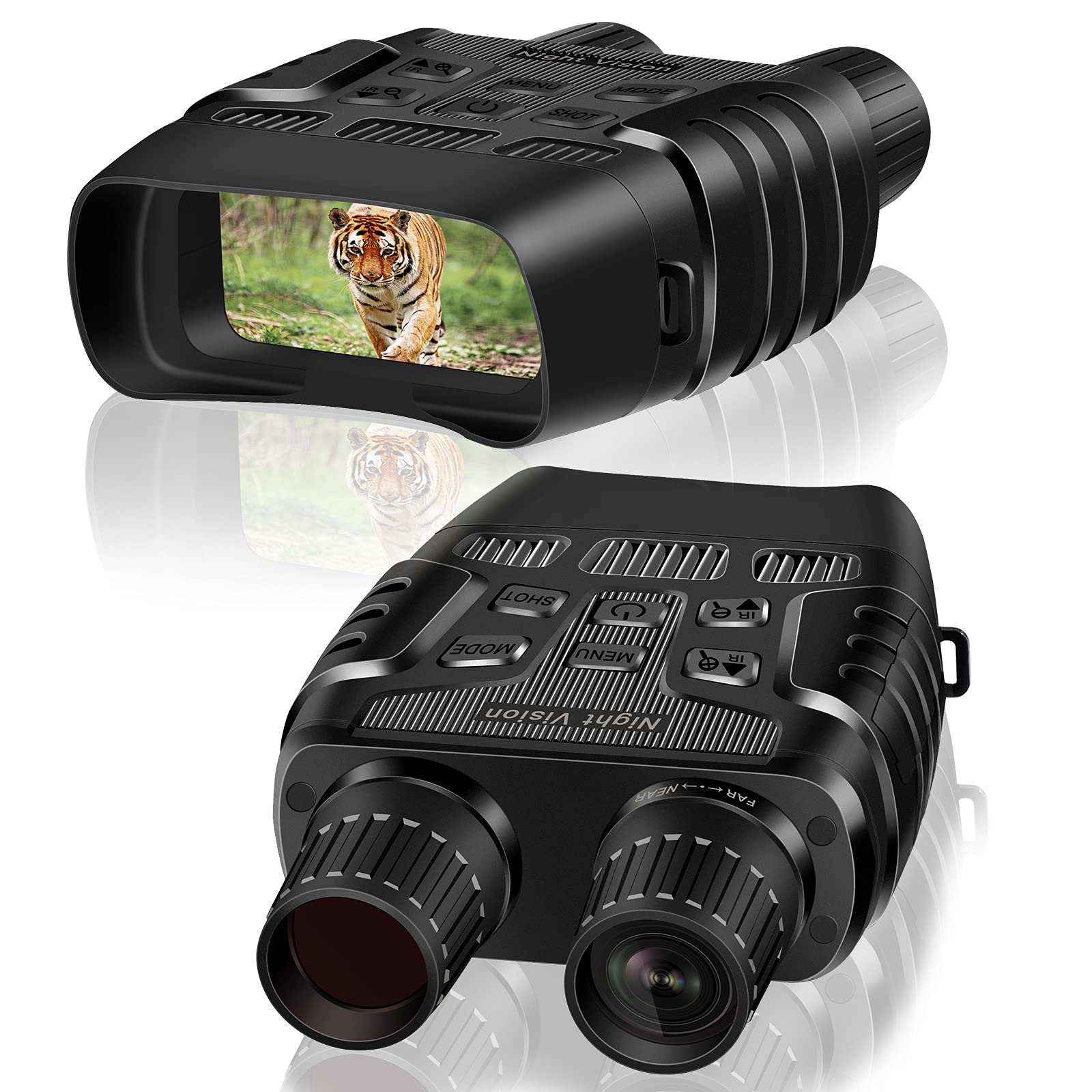 Taotuo Digital Night Vision Binoculars with Infrared Camera - 1080P HD Image & Video Recording, Large Viewing Screen - Perfect for Hunting, Wildlife Observation, Surveillance & Outdoor Adventures