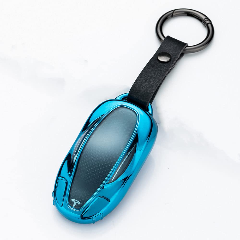 Tesla Model 3 Key Fob Cover - Wavemi Premium Protective Case for Model 3 Key (Blue) | Durable & Stylish Accessory for Everyday Protection & Car Key Safety