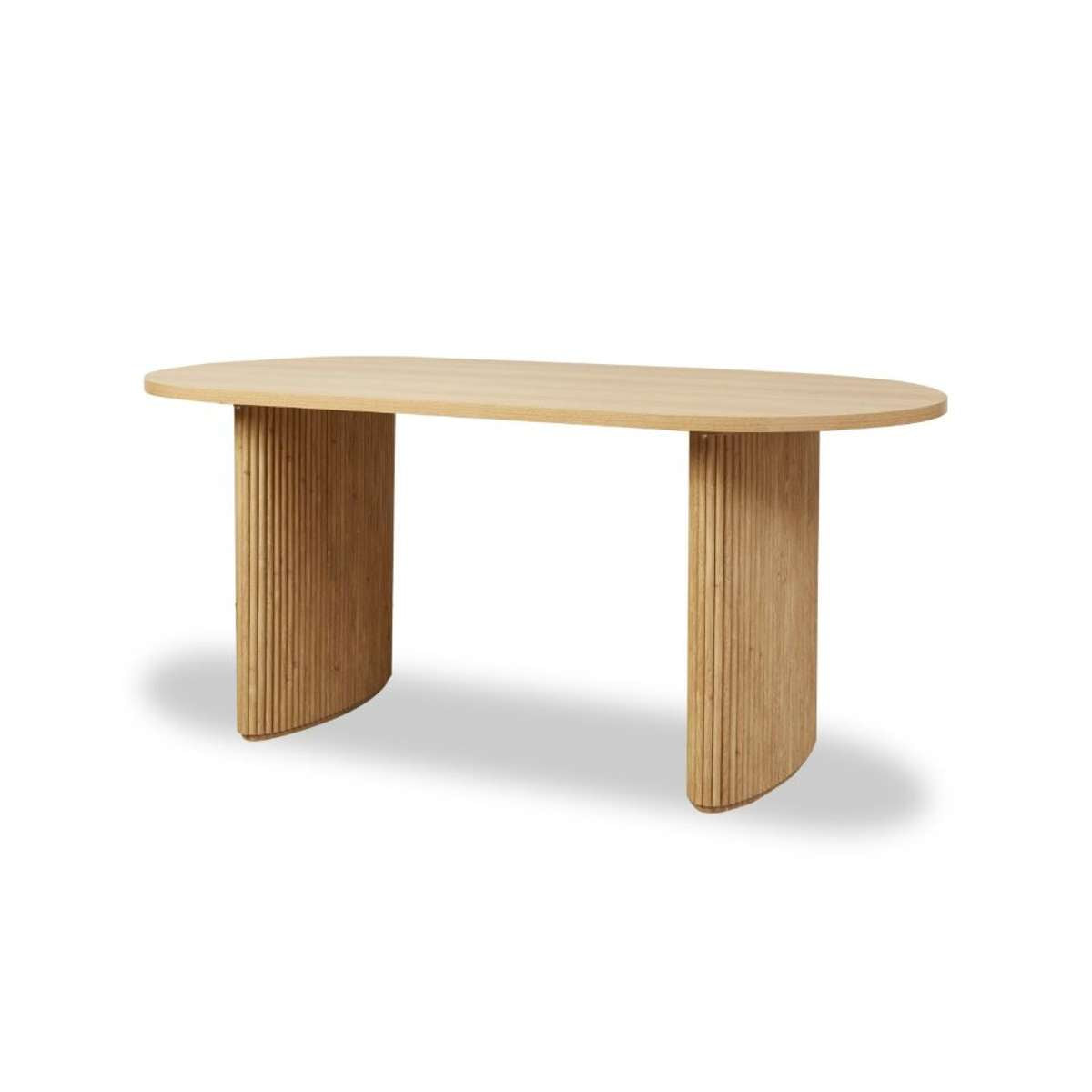 Amara 6-Seater Dining Table - Natural Wood Finish - Perfect for Family Dinners & Entertaining Guests