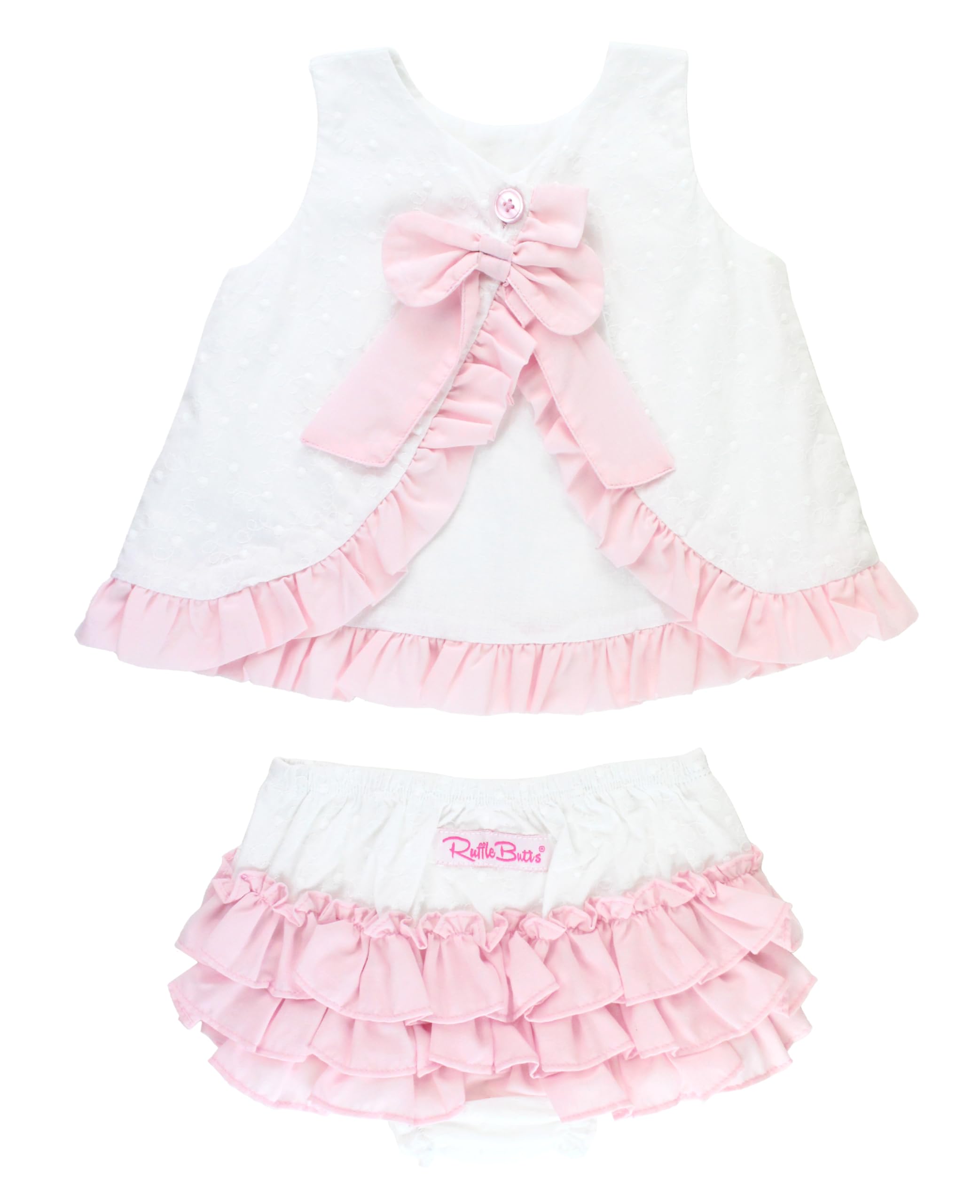 RuffleButts Baby & Toddler Girls' Swing Top & Bloomer Outfit Set - Cute & Comfortable Playwear for Summer, Parties & Photo Shoots