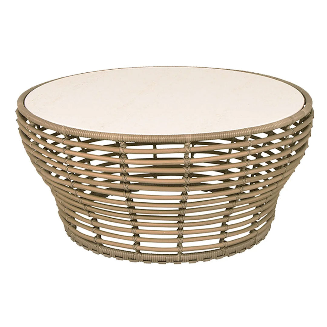 Outdoor Wicker Coffee Table - Large Rattan Patio Furniture for Garden, Porch, Poolside & Backyard Relaxation