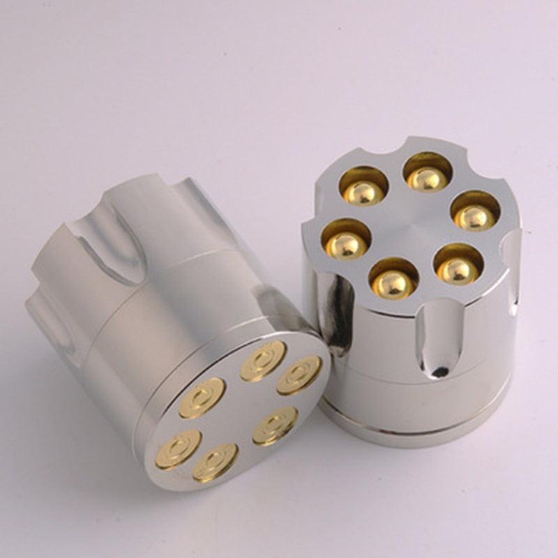 Premium Bullet-Shaped Metal Herb Grinder - 4-Piece Spice Crusher for Weed, Tobacco, and Herbs | Perfect for Travel, Camping, and Home Use