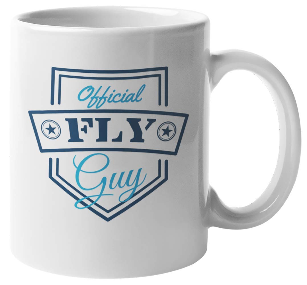Official Fly Guy Coffee & Tea Mug - 11oz Ceramic Travel Mug for Pilots & Captains - Perfect Gift for Aviation Enthusiasts & Flight Crew - Ideal for Office, Home, or Travel Use